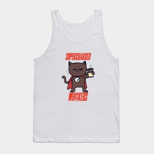 Supercharged Whiskers | Super Cat with Cup Tank Top